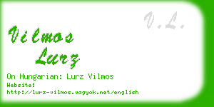 vilmos lurz business card